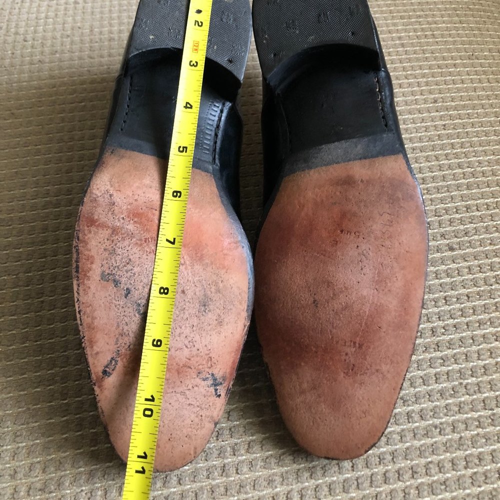 Gucci Men's Vintage  Black Leather Oxfords - Picture 10 of 15